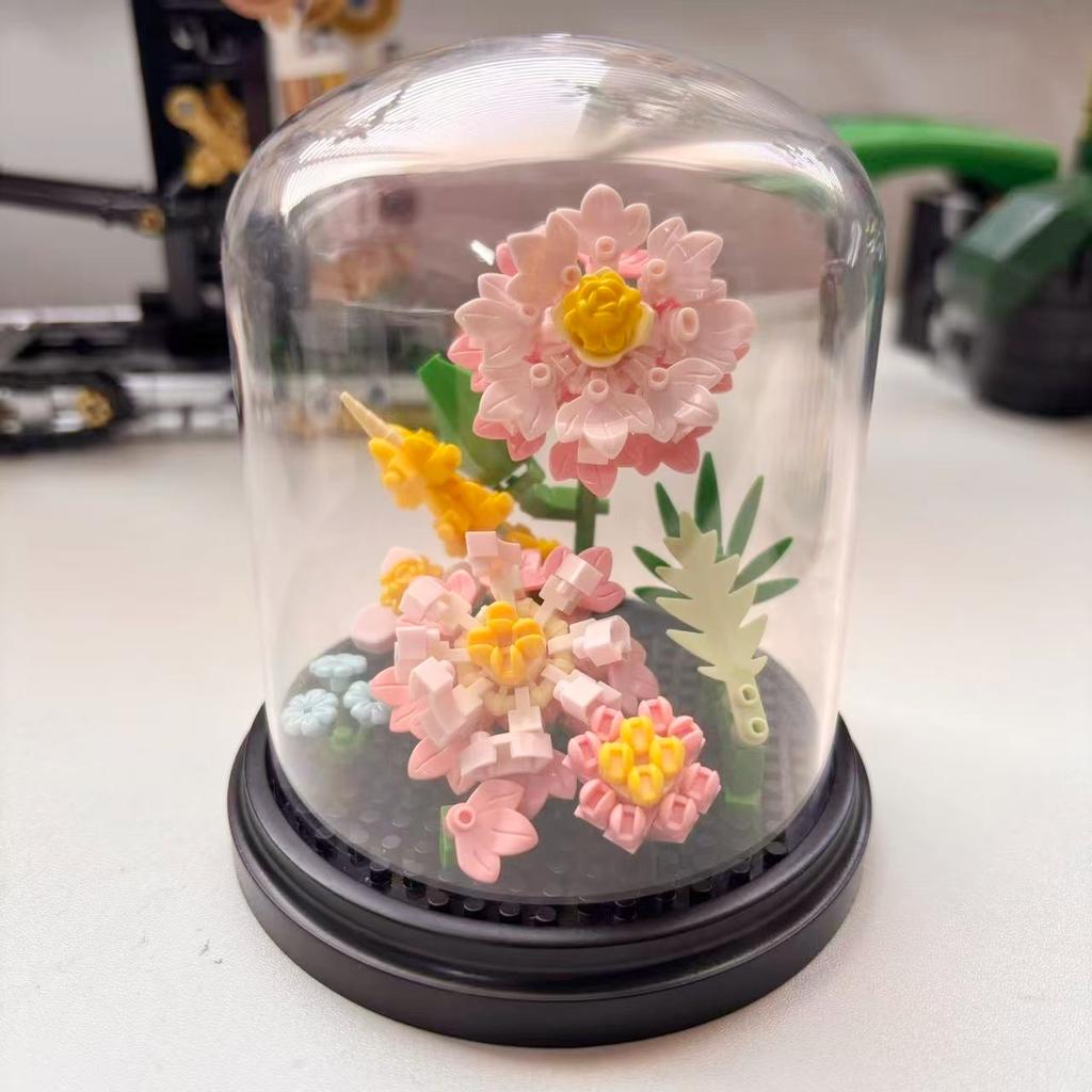 Micro-Particle Building Blocks For Flower Assembly, Home Desktop Decorations, Mother'S Day, Valentine'S Day, Christmas, Birthday Gifts