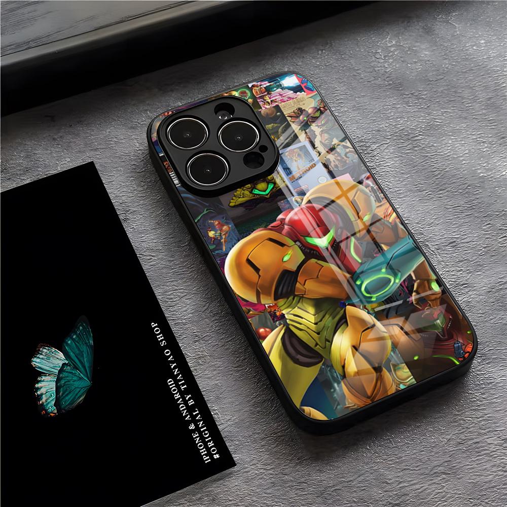 Game Metroid Phone Case For IPhone 17 Pro Max 15 Pro 16 14 Plus 12 13 Mini 11 Pro Shockproof Glass Cover