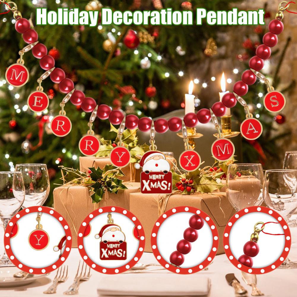 Rust-resistant Christmas Decoration Holiday Decoration Pendant Vintage Enamel Bead Christmas Garland for Festive for Tree