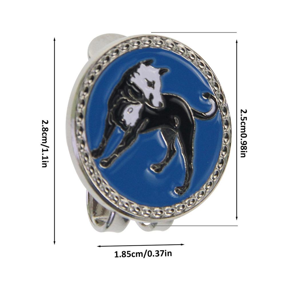 New Golf Ball Mark+Golf Hat Clip Zodiacs Design Magnetic Alloy Marker Golf Accessories Rat Ox Tiger Rabbit Dragon Snake Horse
