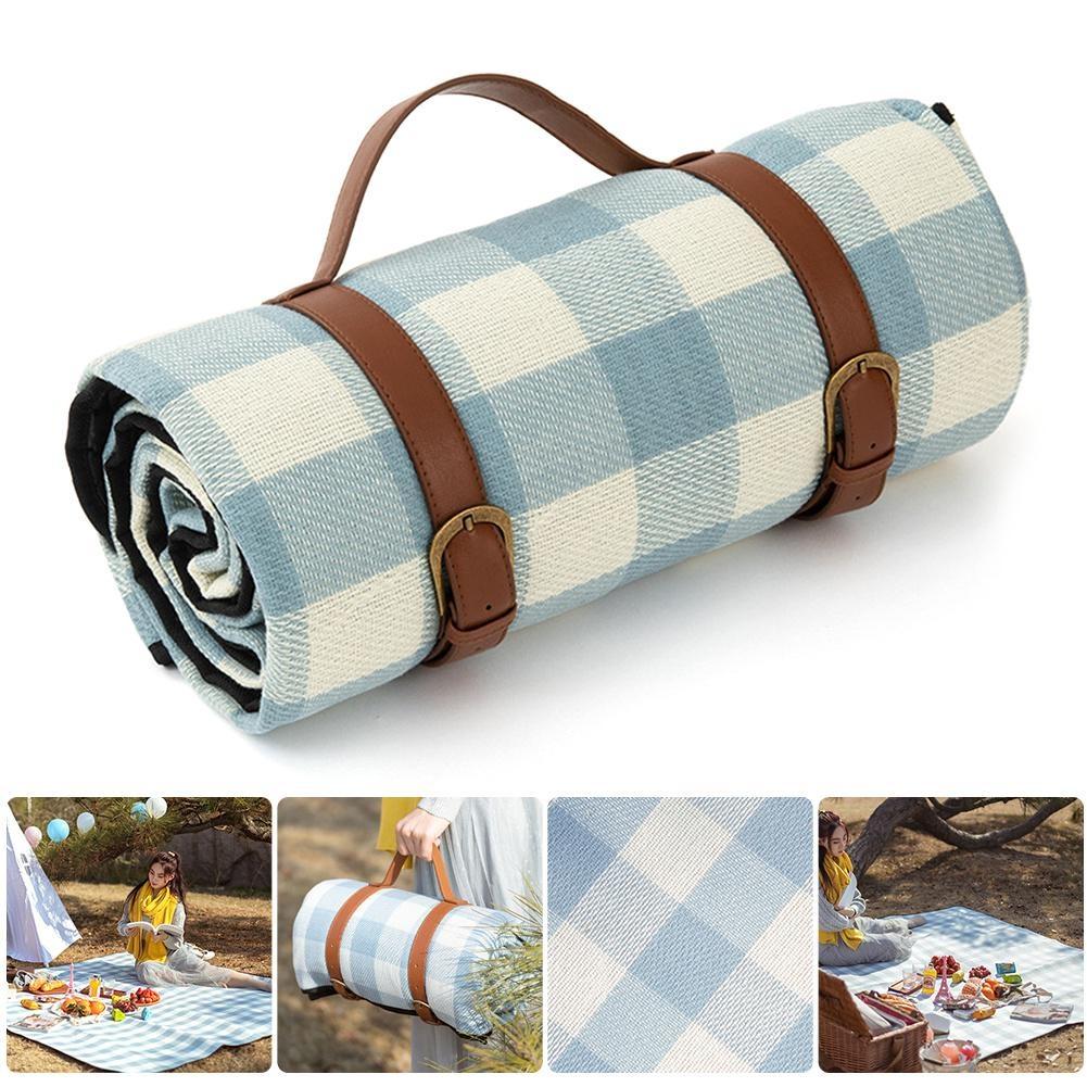 Picnic Mats Thicken Outing Camping Beach Mat Leather Bandage Picnic Blankets Cloth Moisture-Proof for Outdoor Trekking Campiing