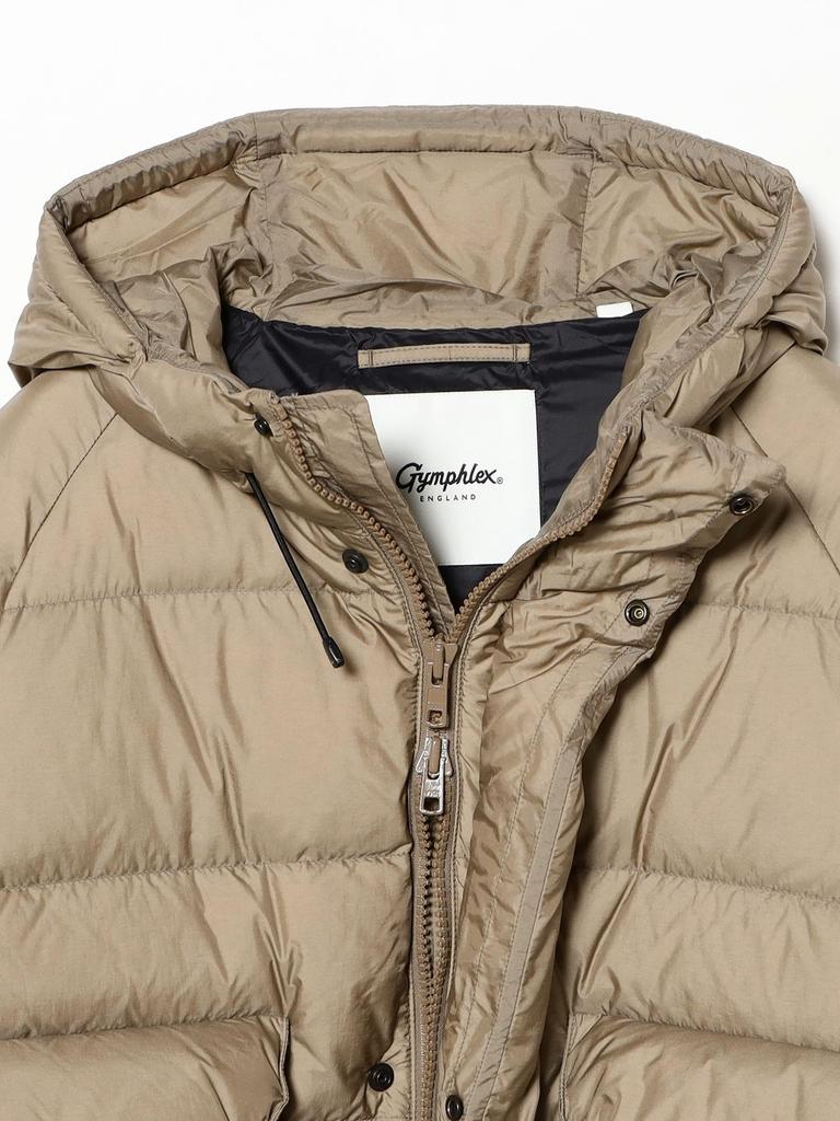 Ray Beams Gymphlex Hooded Down Jacket, Women's, Light Beige, Size 14, Web Exclusive