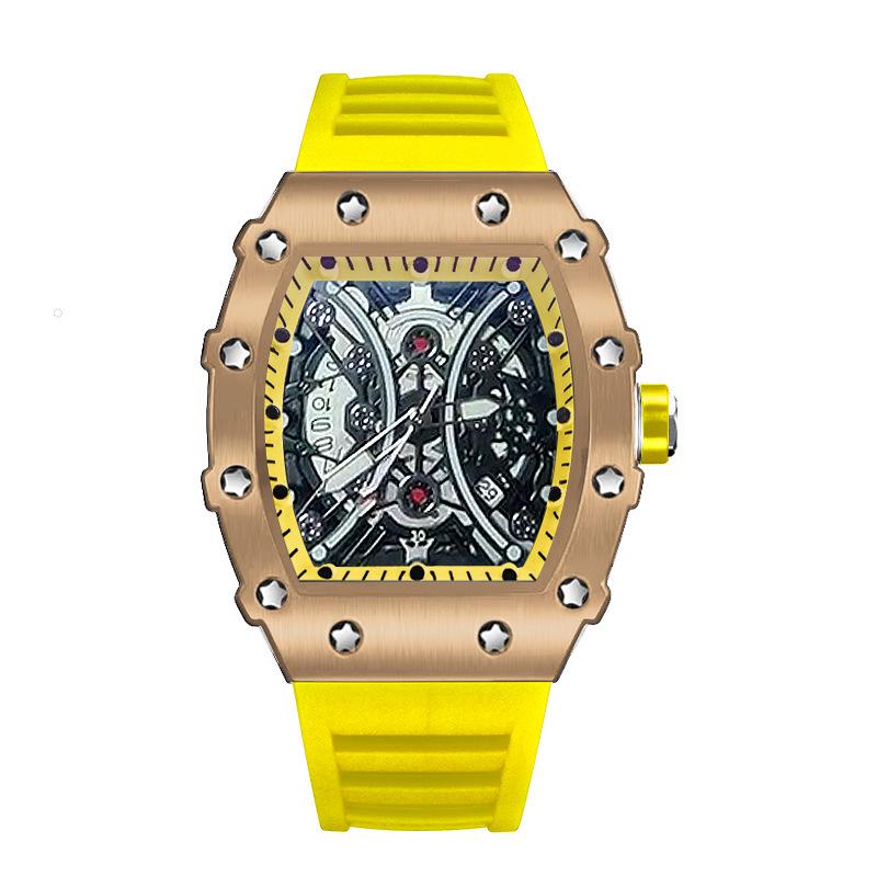 ZIDO Casual Men's Barrel Quartz Skeleton Watch - Luminous & Waterproof