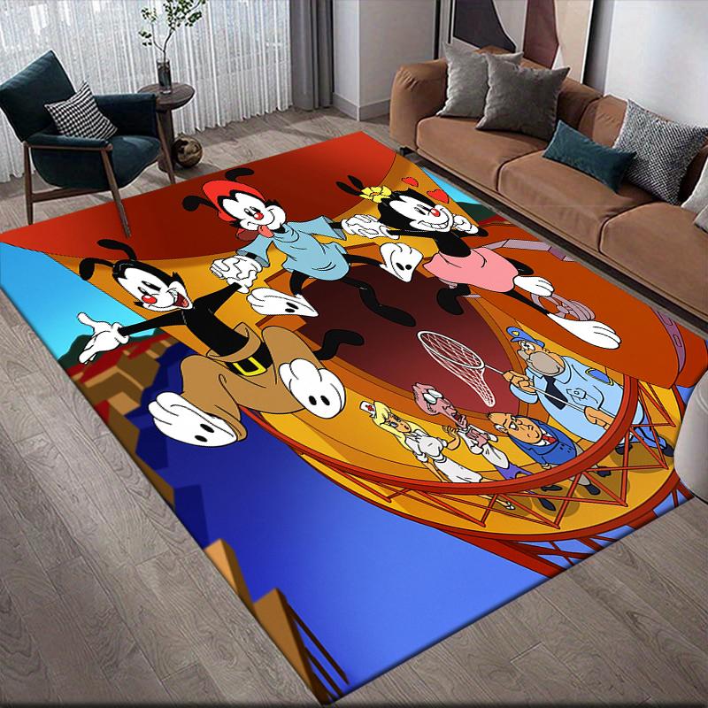 Animaniacs Quadratischer Teppich, Rutschfeste Fußmatte für Zuhause Wohnzimmer, Perfektes Geschenk für Fans.chl