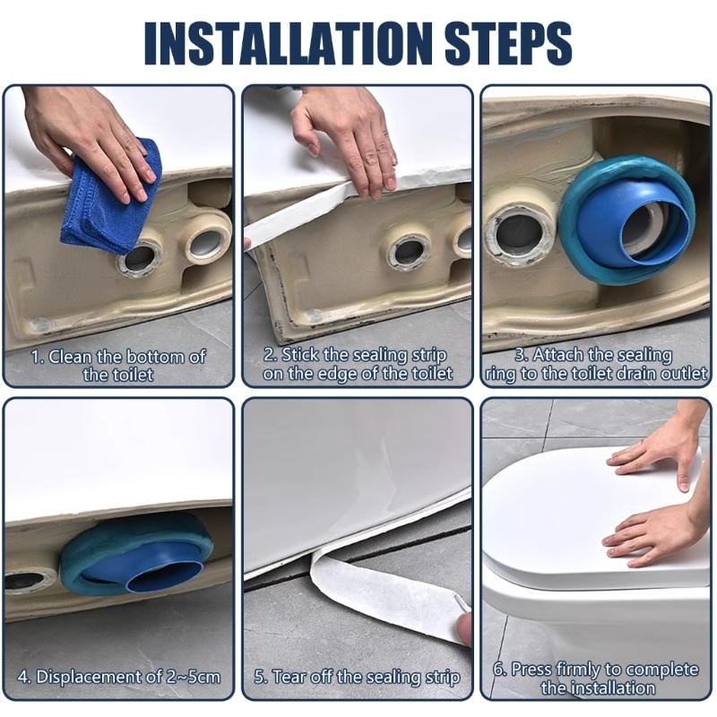 Corrosion Resistant Toilet Offset Flange Seal Wear Proof Offset Toilet Flange Seal for Secure & Hygienic Bathroom Setups