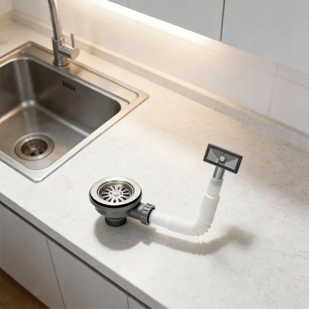Kitchen Drainage Fixture Stainless Steel Kitchen Sink Strainer 110mm Drain Hose For Kitchen Sink Existing Plumbing China Mainland