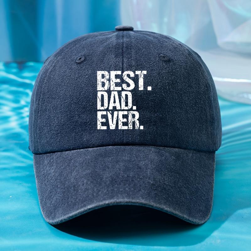 The 'Best Dad' Printed Retro Washed Baseball Hat - Classic American Style, Suitable for Outdoor Travel and Camping