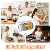 10-Slot Cabinet Lid Organizer Space-Saving Pot Lid Rack Easy Access Kitchen Storage Holder for Apartment Small Space Home Cooks
