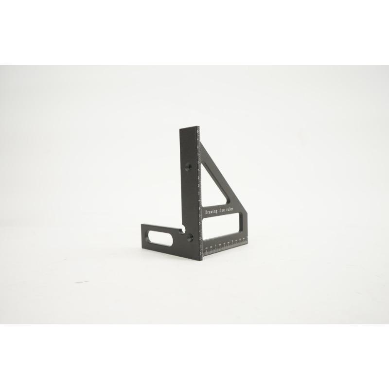 1 PZ Righello Multifunzione per Falegnameria 45° Lega di Alluminio Scala di Disegno Triangolo Misura Angolo Retto 90° Tracciatore di Centro