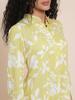 Floral Printed Shirt With Trousers Co-Ords In Lime Green Color
