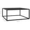 VidaXL Table basse Noir avec verre noir 80x80x35 cm
