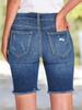 Dámské roztrhané skinny džínové šortky - Stylový praný denim, Perfektně padnoucí