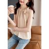 Elegant Chiffon Blouse Summer Pure Color Halter Neck Top Womens Fashion Versatile Outerwear