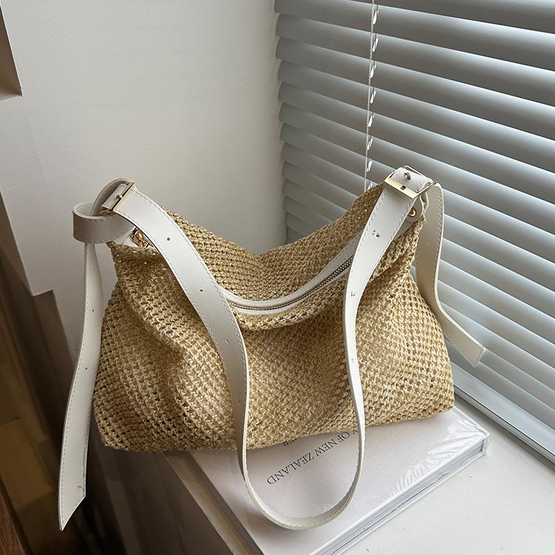 Large Capacity Woven Bag for Women Summer Fashion Crossbody Bag for Women Ins College Students Commuting Toy Bag