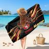 San Francisco 49ers Customized Name Text Beach Towel, Soft Absorbent Towel Beach Pool Travel Personal Gift