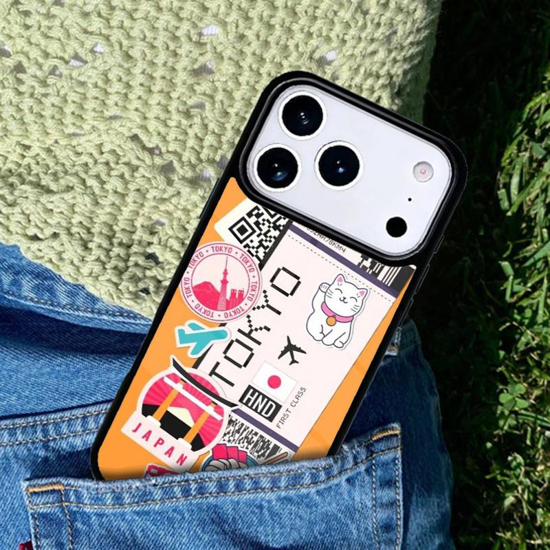 BOARDING PASS Phone Case Cover for IPhone 11 12 13 14 15 16e 17 Pro Max Coque for IPhone 17 Air
