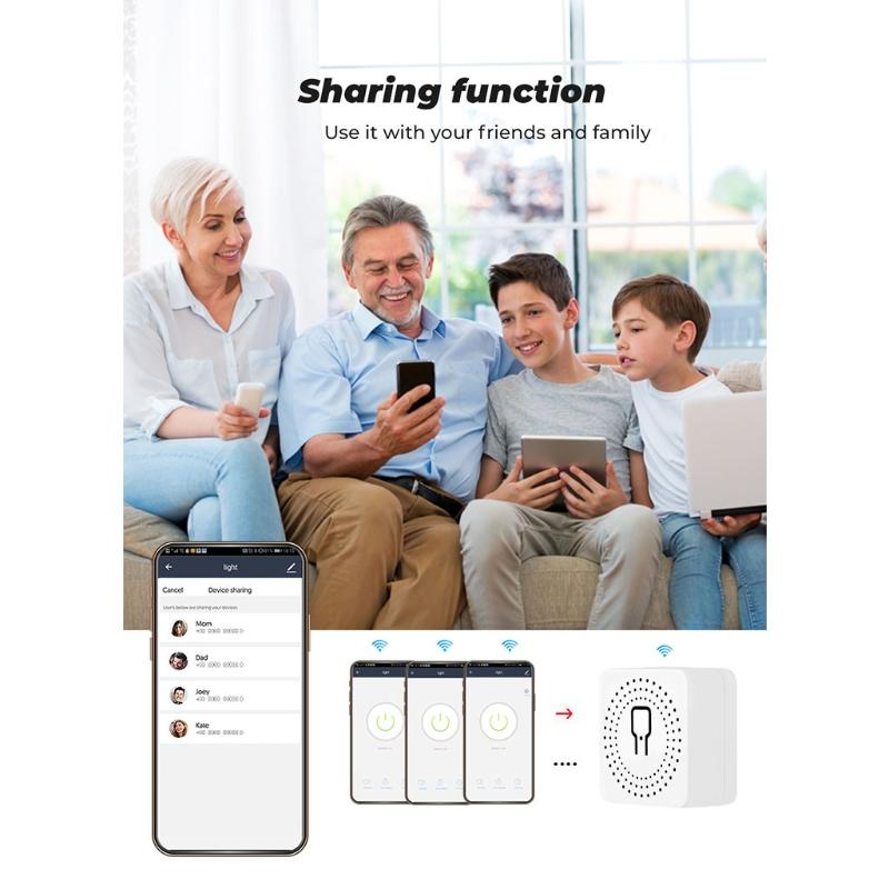 10A/16A Wifi Intelligent Break Device Wifi for Smart Switch with Voice and App Control for Alexa Google-home for Smart S