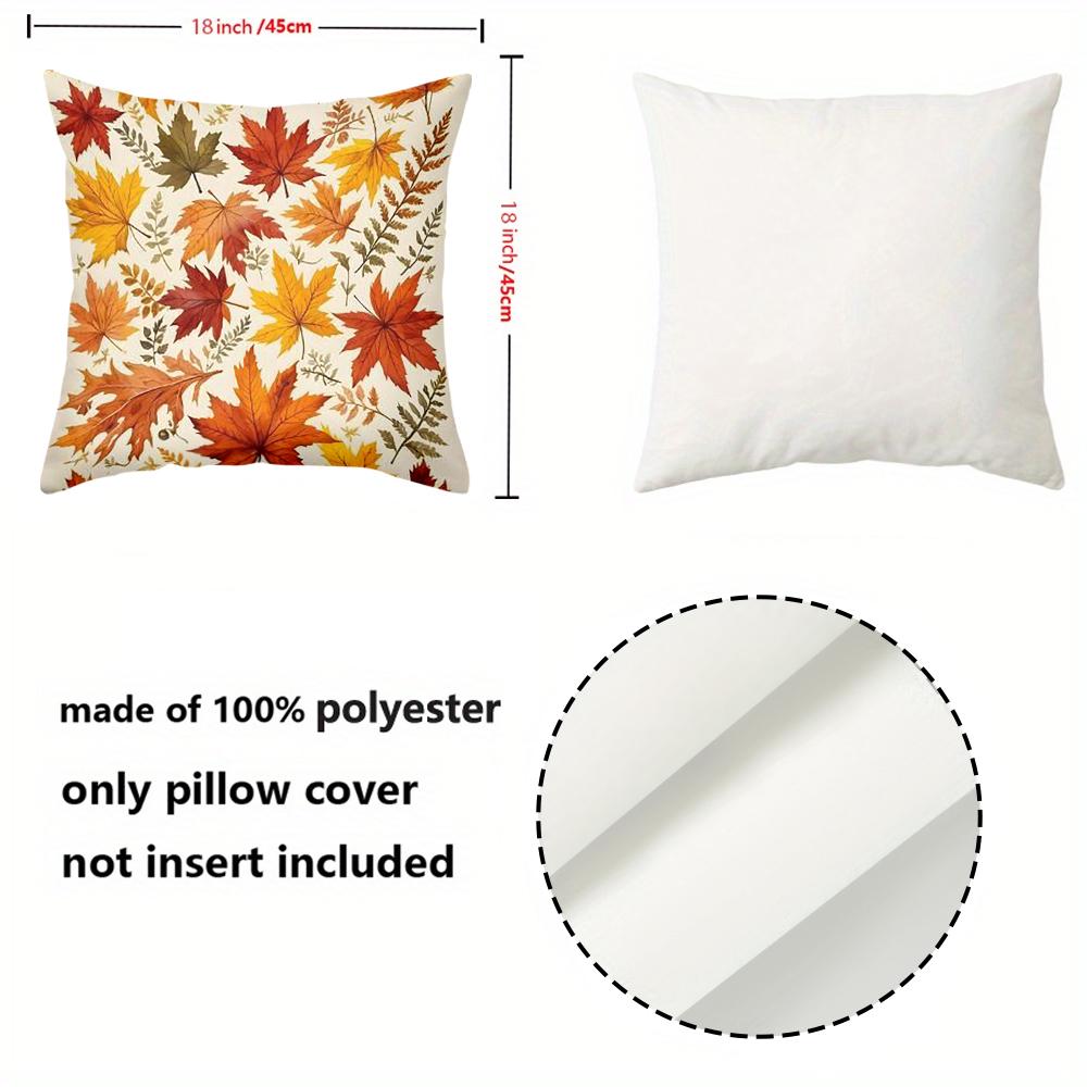 1 Pieces Autumn Leaf Patterned Decorative Throw Pillow Cushions Polyester Pillowcase,sofa  Cushion Cov Headboard Pillow