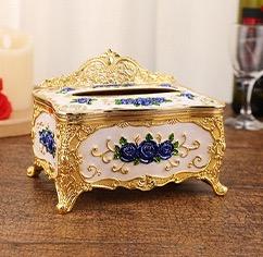 Embossed Rose Tissue Boxes Storage Napkin Holder Paper Case Organizer Ornament Craft Desktop Tissue Plastic Kitchen Tissue Box