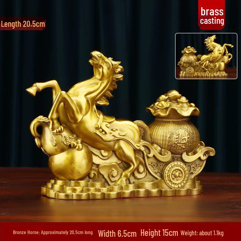 Pure Copper Galloping Horse Success Figurine
