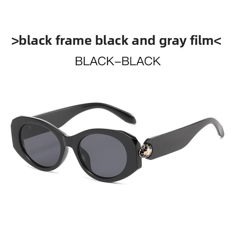Fashionable Oval Glasses With Pc Frame And Brown Lenses For Travel And Parties Black Gray