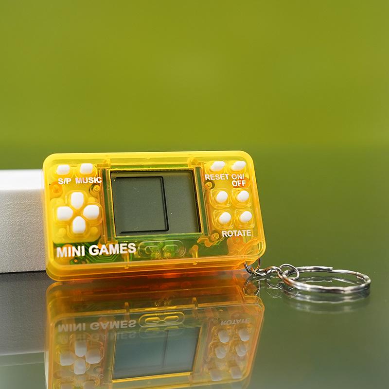 Mini Tetris Classic Handheld Game Console Keychain Toy