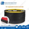 Flame-Retardant Black Mesh Expandable Braided Hose PET Elastic Sleeve for Automotive Communication Wiring