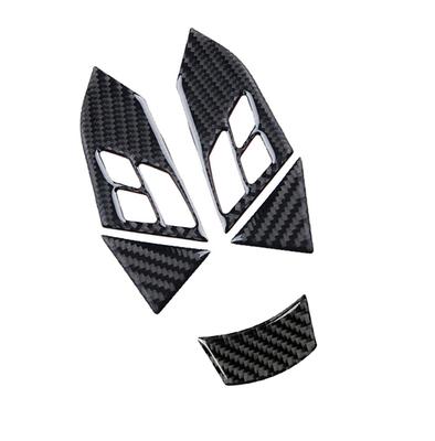 Kolfiber Bil Rattpanel Knappar Dekorationsram Dekaler För BMW 5-serie E60 2005-2011 Stylingtillbehör