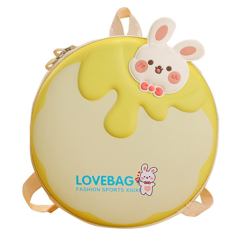 

Bear Unicorn Rabbit Cow Cartoon Animal Children Round Hard Shell Backpack жовтий