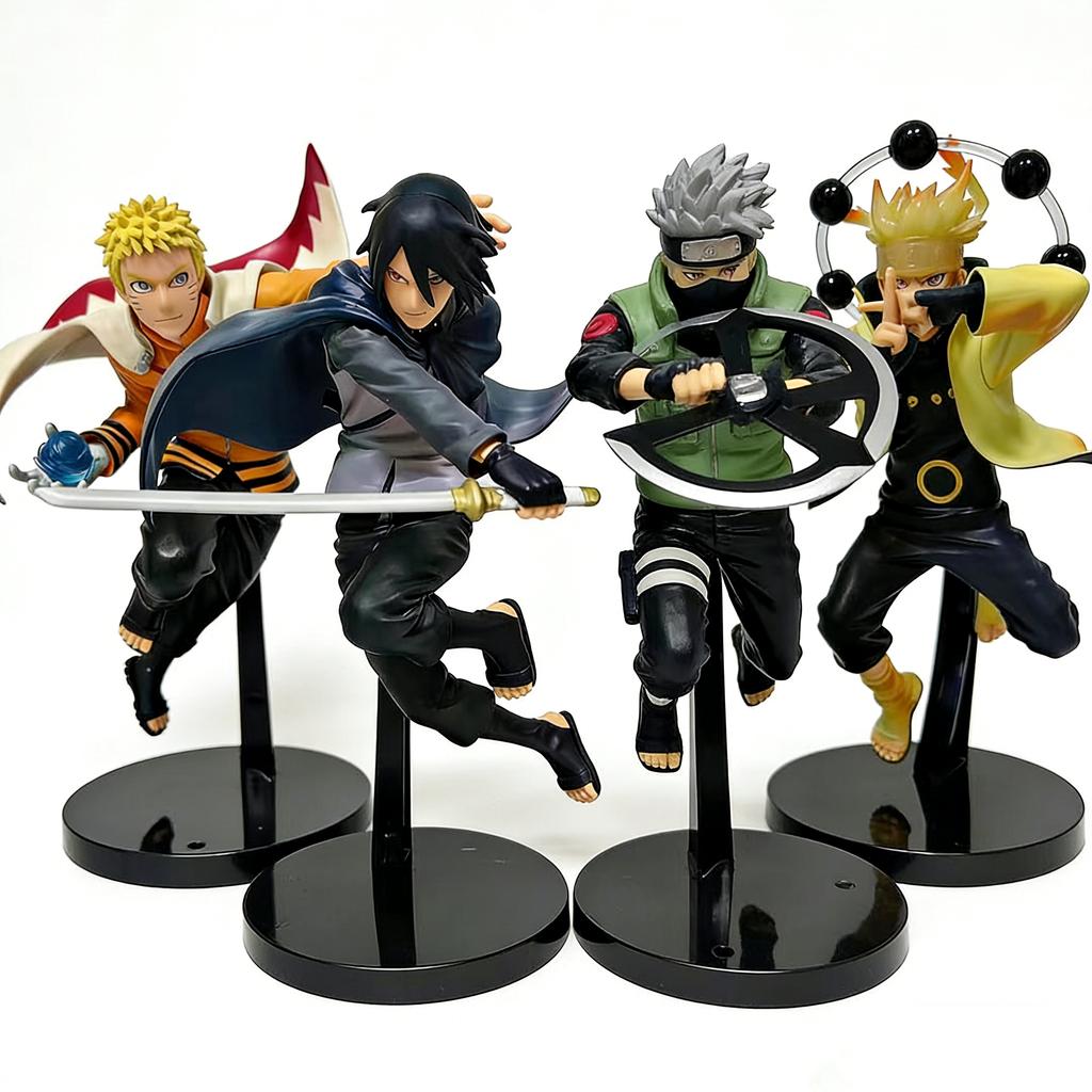 19Cm Anime Naruto Sasuke Kakashi Uzumaki Gaara Action Figures Cartoon Pvc Collectiable Model Toys Kids Boys Birthday Gifts