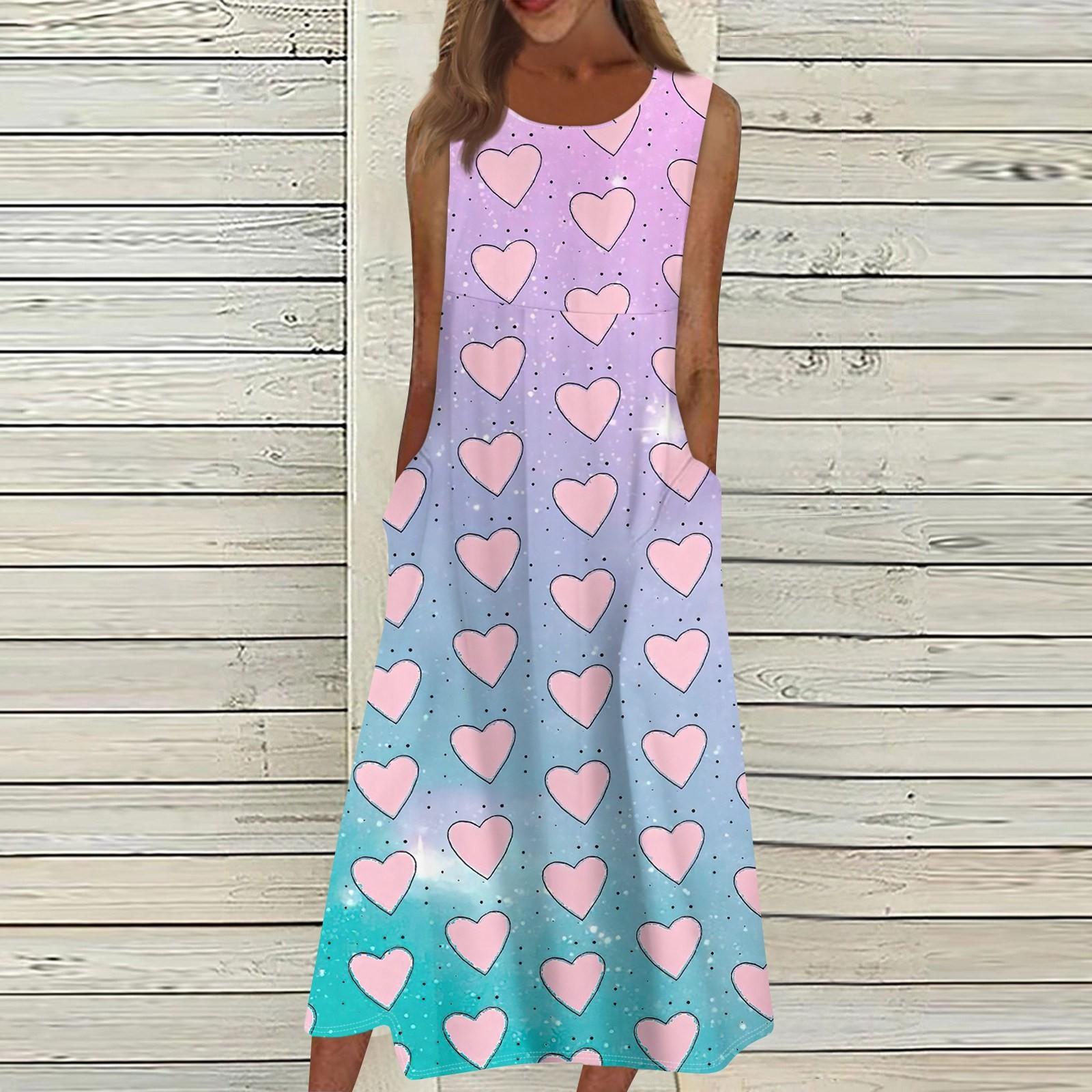 

Жен. Повседневные платья с принтом Круглый вырез Классический Классический На открытом воздухе Повседневные Без рукавов Свободные платья XL небесно-голубой