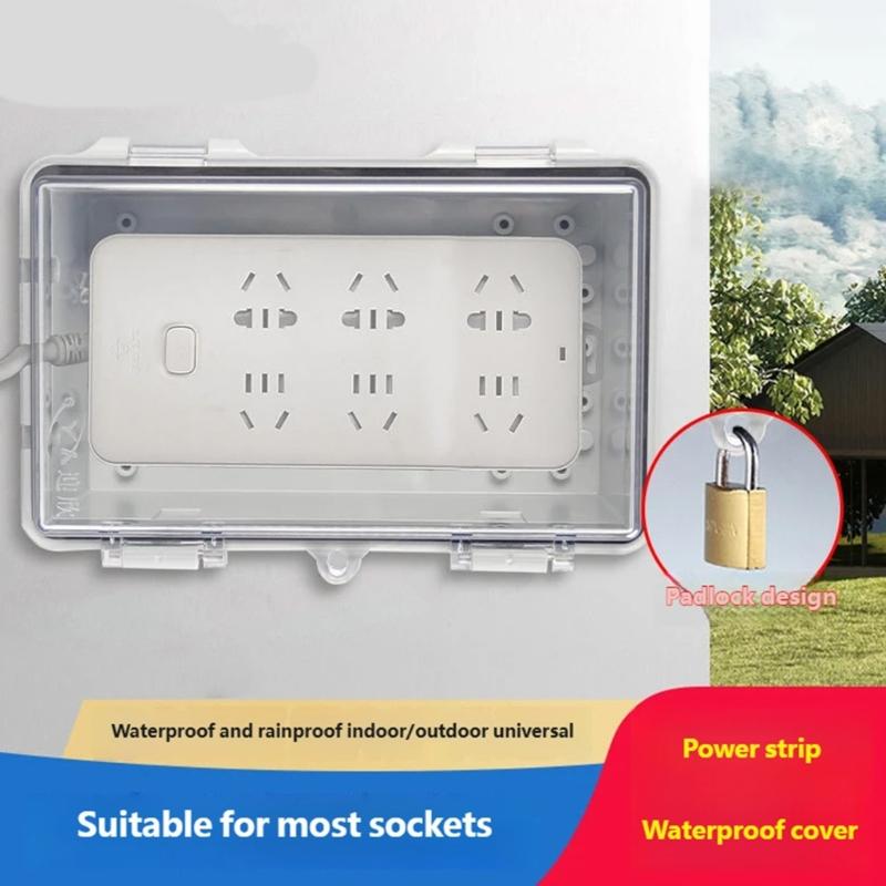 Outdoor Waterproofed Electrical Box with Lock for Child Safety and Weather Protecting in Garden Patios