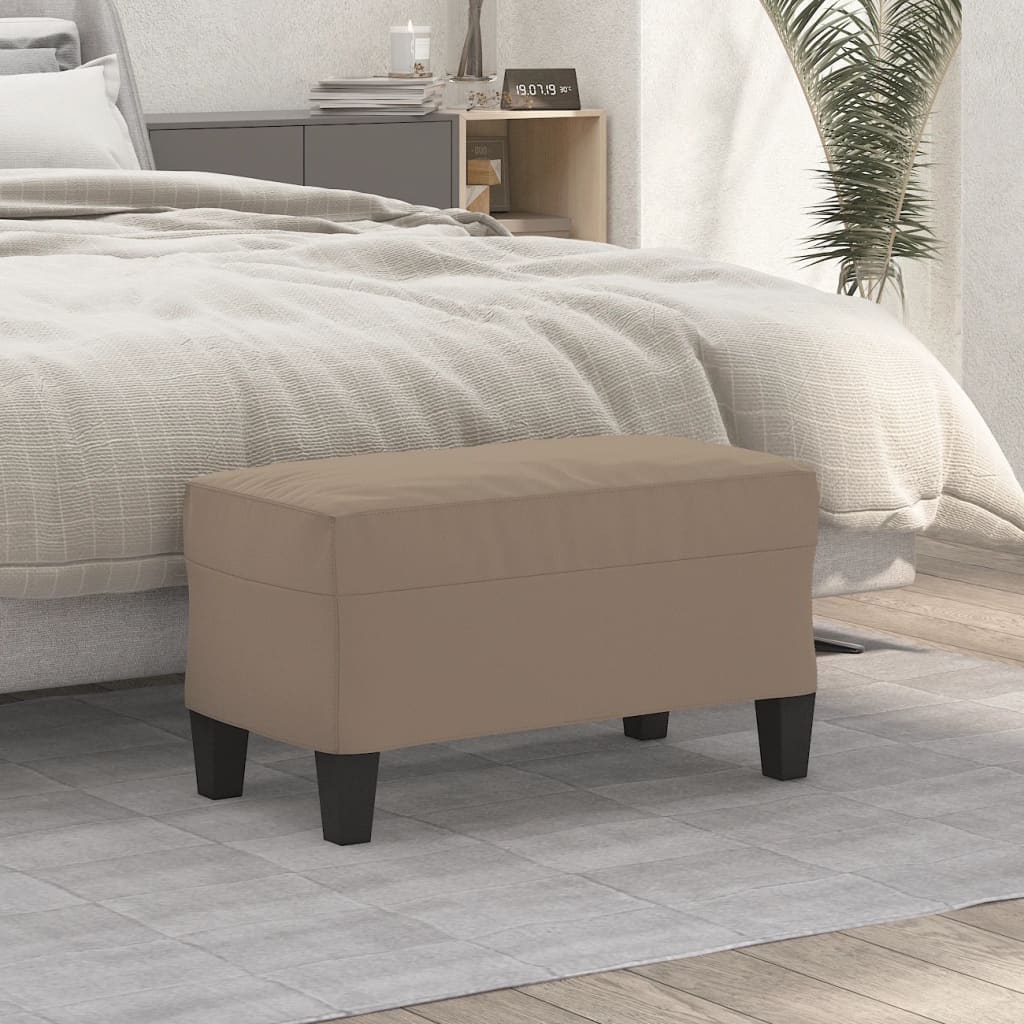 Vidaxl Ławka, Taupe, 70X35X41 Cm, Obity Mikrofibrą