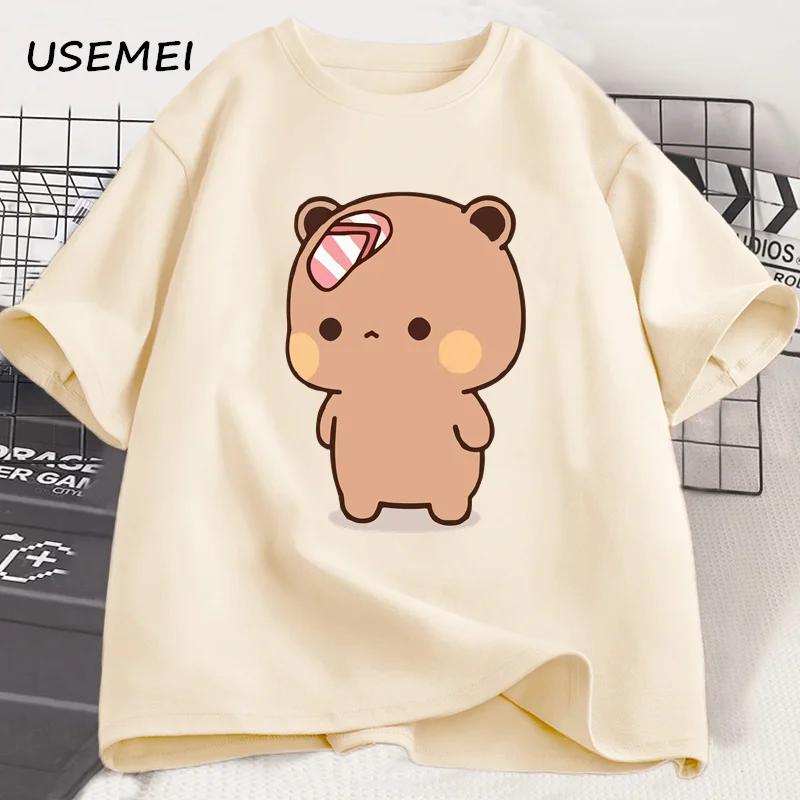 Panda Bear Bubu Throwing Flip Flop To Dudu T-shirt Men Women Funny Couple T Shirt Casual Cotton Fashion Cute Tshirt Valentines