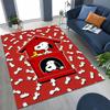 3D Cute Snoopy Dog Peanuts Art Cartoon Art Rug for Bedroom Living Room Sofa Home Doormat Decor, Large Kids Non-slip Floor Mat
