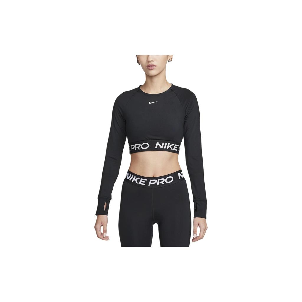Nike Lettered Short Sleeve Casual T-Shirt Women tops Black FV5485-010