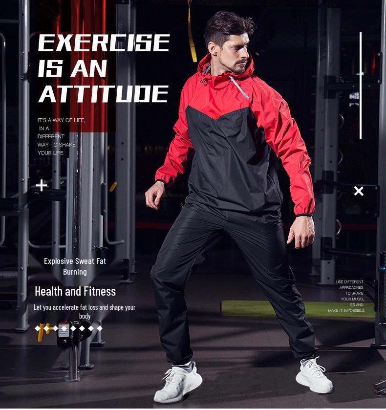 Zestaw dresowy premium z kapturem: Unisexowy dwuczęściowy strój do treningu i fitnessu