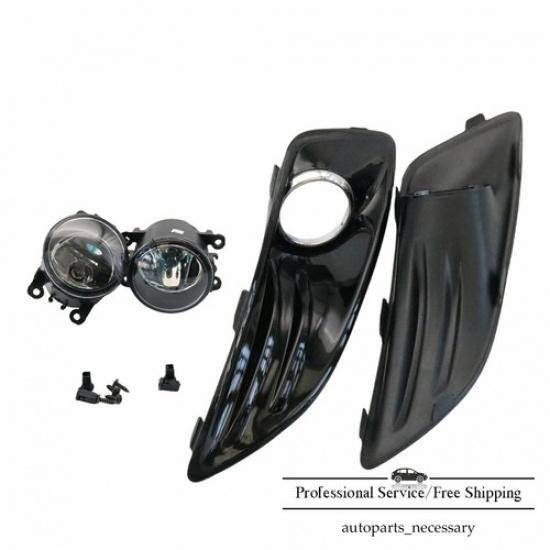 Left & Right Front Bumper Fog Light Lamp with Cover Pair Fits Ford Fiesta USA
