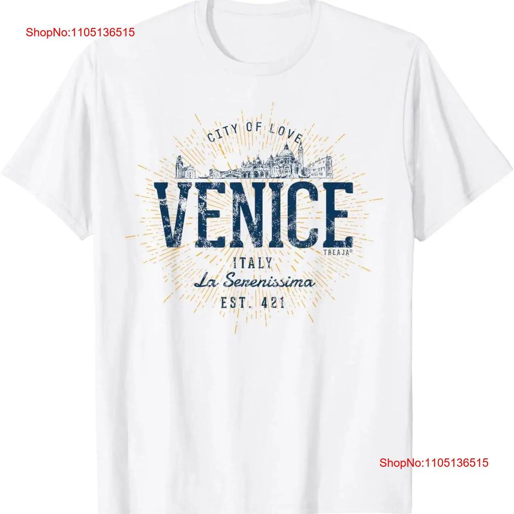 Italien Retro Stil Vintage Venedig T-Shirt vintage Gewaschenes Oberteil Für Den Alltag Bequem homme streetwear Dehnbar Stilvoll