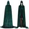 Reversible Design Velvet Cloak Solid Color Ponchos Cosplay Adult Kids Long Cape  Halloween Party
