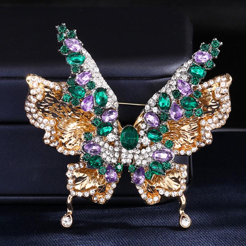 Luxury Exquisite Butterfly Brooches For Women Girls  Insects Pins Versatile Shiny Corsage Clothing Accessories Gifts
