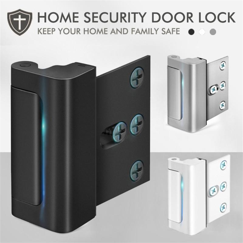 Aluminum Alloy Antitheft Door Latches Bolt Door Reinforcement Lock Hardware Convenient Home Security Door Lock Enduring