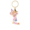 Light Purple Sequin Fringe Resin Keychain 26-Letter Accessory Classic Retro Durable Bag Charm Practical Gift For Friends And Family