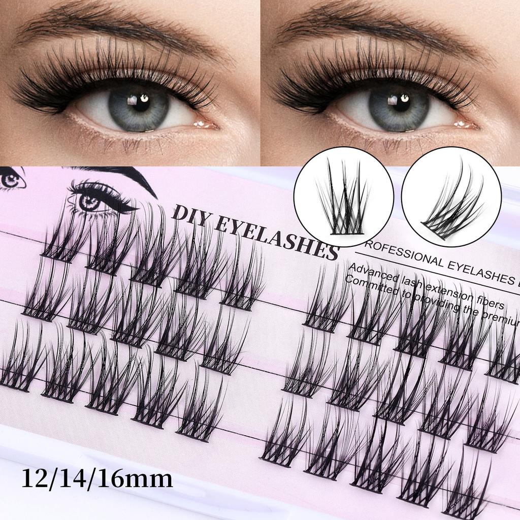 Diy Single Cluster D Curved Hair False Eyelashes Dense Natural Segmented Grafted Eyelashes