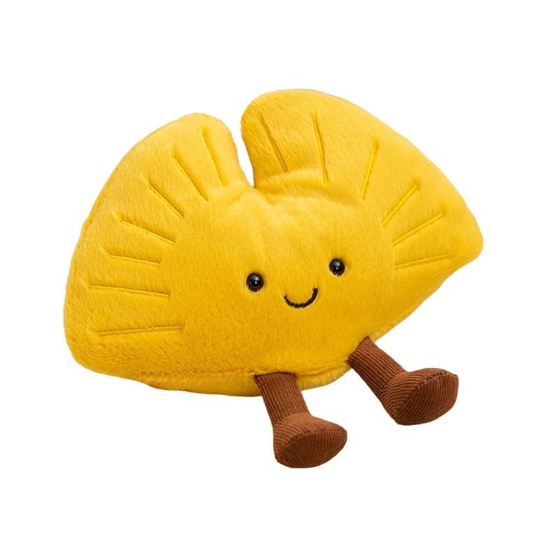 Maple Ginkgo Leaf Plush Toy For Girls Cute Leaf Shaped Stuffed Animal Gift For Decor