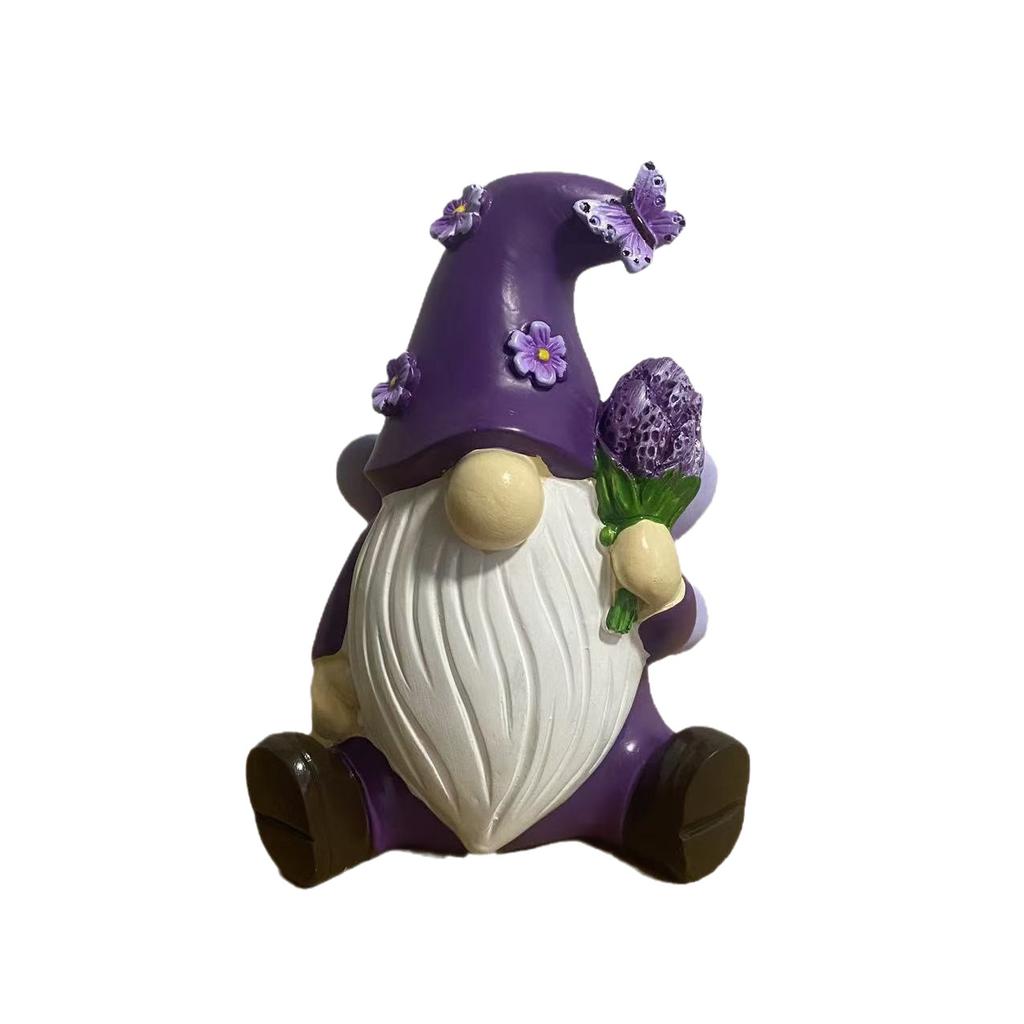 Creative Autumn Countryside Style Resin Decoration Gnome Ornaments Garden Decoration Sunflower Gnome