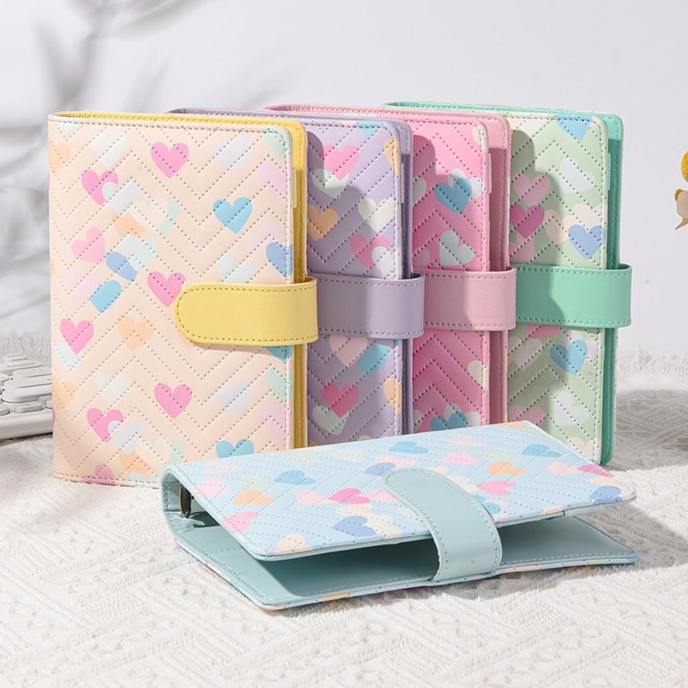 A6 Binder Notebook PU Leather Savings Book Creative Budget Binder  for Cash Budget Storage
