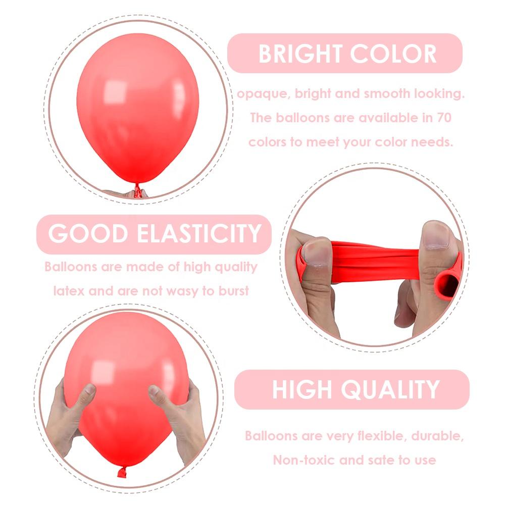 100 Stück Beutel 10 Zoll Professioneller Ballon Happy Birthday Rund Matt Verschiedene Farben Regenbogen Latexballon Packung mit 100