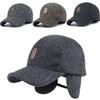 Men Autumn Winter Hat Outdoor Thick Warm Adjustable Earmuffs Baseball Cap