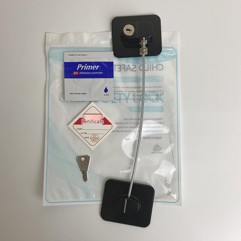 

Многофункциональный защитный замок без сверления для детской мебели No-Drill Black [Simple Packaging]